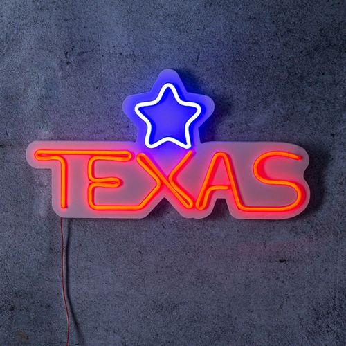 Wallity Ukrasna plastična LED rasvjeta, Texas Lone Star Blue slika 8