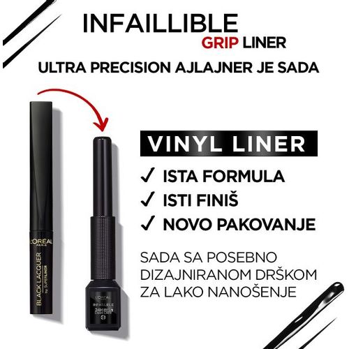 L'Oréal Paris Infaillible Grip 24h Matte Liquid Liner Vinyl Black slika 2