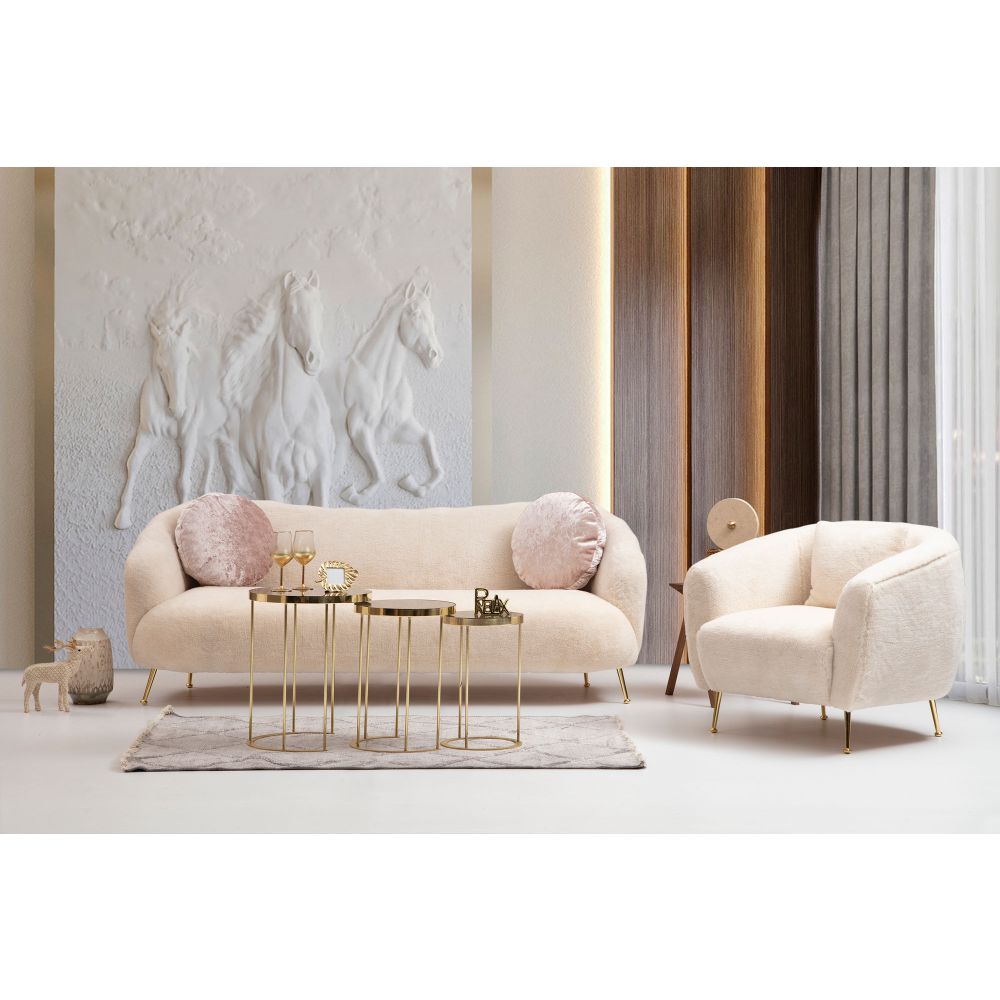 Istiridye - Bež Wing Chair slika 2