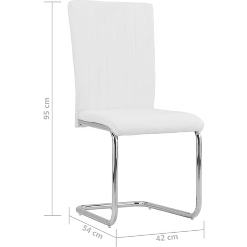 Konzolne blagovaonske stolice od umjetne kože 6 kom bijele slika 16