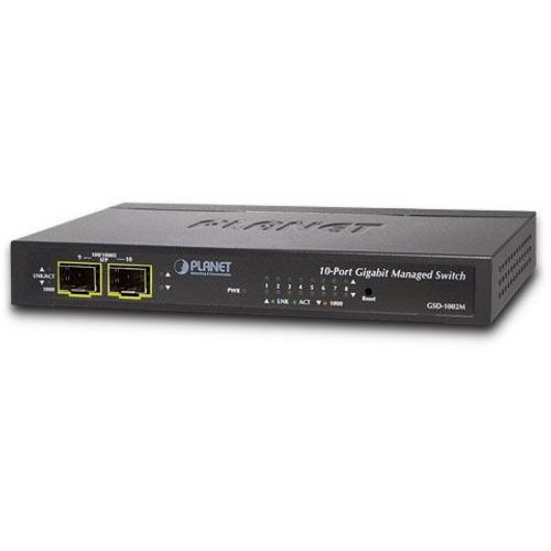 Planet 8-Port GbE RJ45 2P 1G X SFP Managed Desktop Switch slika 1