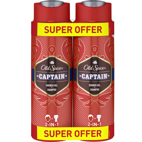 Old Spice gel za tuširanje Captain 2x400ml slika 1