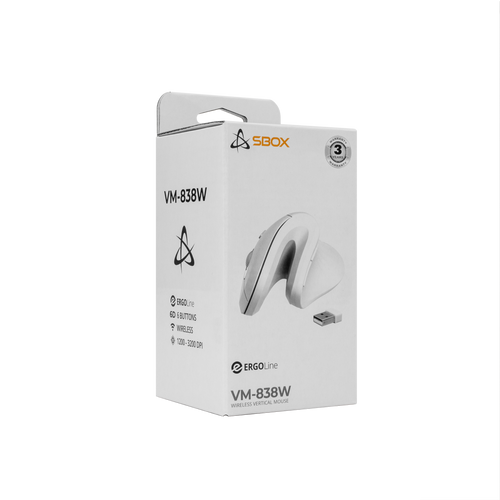 Sbox miš VM-838W Vertical Wireless - Bijeli slika 6