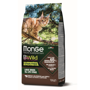 Monge BWild Grain Free Cat All Life Stage Buffalo With Potatoes And Lentils 1.5 kg