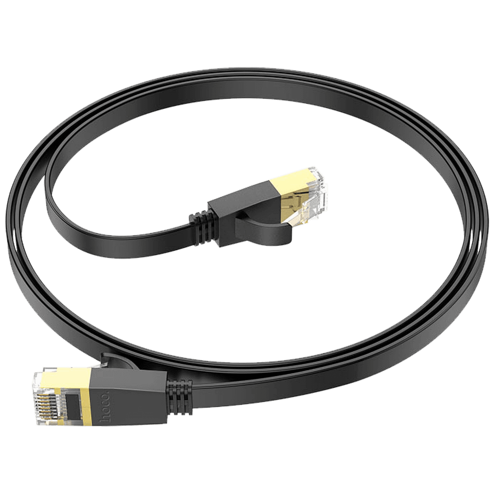hoco. Mrežni kabl, CAT6, Gigabit Ethernet, flat, 1 met., crna - US07 General, 1 met. slika 3