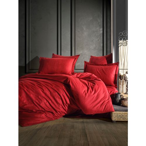 L'essential Maison Austin - Crveni satenski set duplog pokrivača za jorgan slika 1
