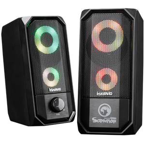 Zvučnici 2.0 Marvo SG265 snage 2x3W RGB LED osvetljenje sa kontrolom za osvetljenje