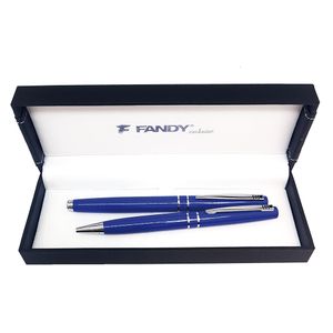 FANDY Pisaća garnitura - kemijska olovka + nalivpero, Omega, plava