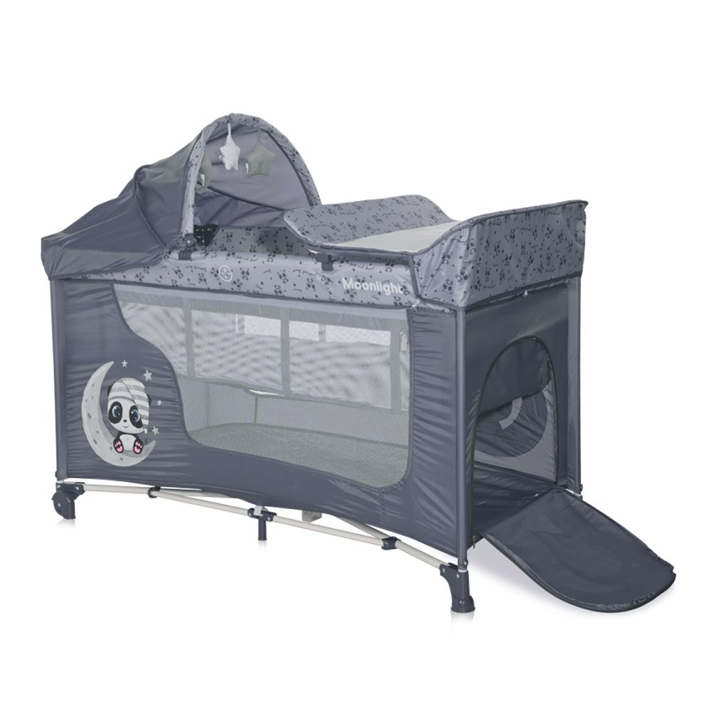 Lorelli Vikend krevetac Moonlight Plus, Cool Grey Pandas - 2 Nivoa slika 3