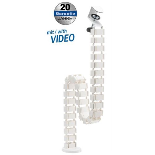 Transmedia Flexible Cable Management with clamp, White slika 1