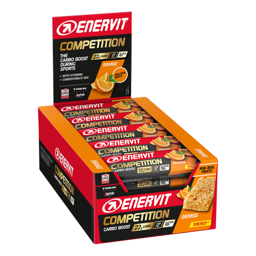 Enervit Sport čokoladice Competition Bar Orange 22g Carbs bez glutena 30g, 25 komada slika 1