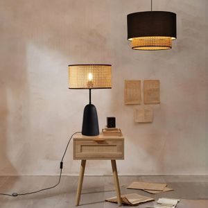 AYD-3742 Crni Luster i Set Stolnih Lampi