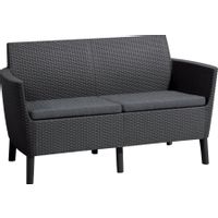 Salemo 2 seater sofa, graphite - coolgrey 