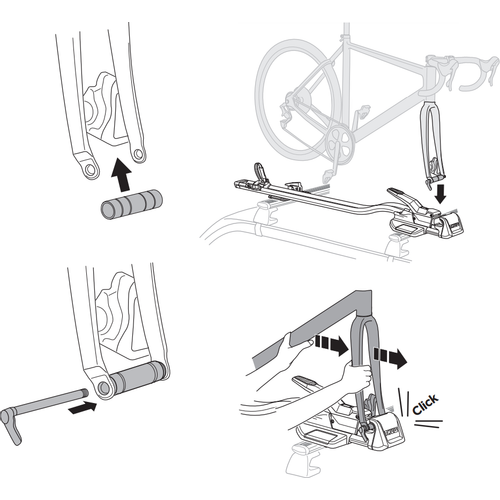 Thule FastRide &amp; TopRide Thru-Axle Adapter 568-1 za bicikle s thru osovinom 20x110 mm slika 3