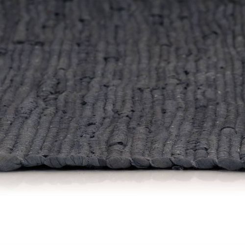 Ručno tkani tepih Chindi od pamuka 80 x 160 cm boja antracita slika 28