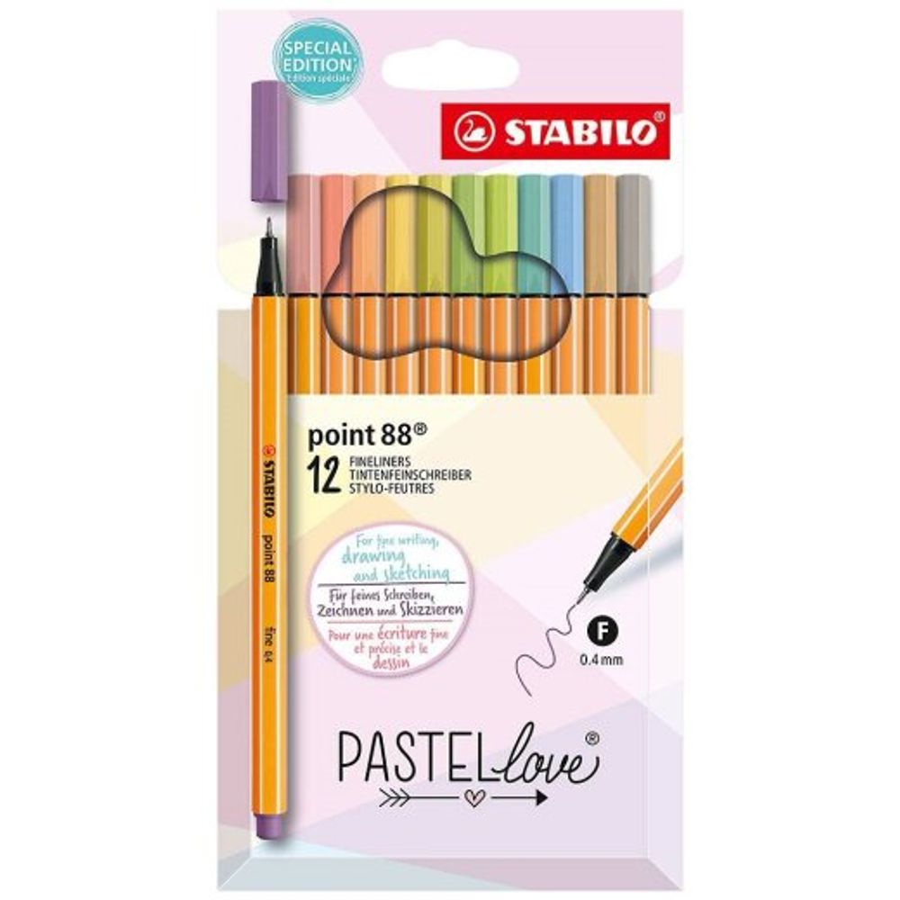 Stabilo Fineliner 12/1 Point88 Pastelove slika 1