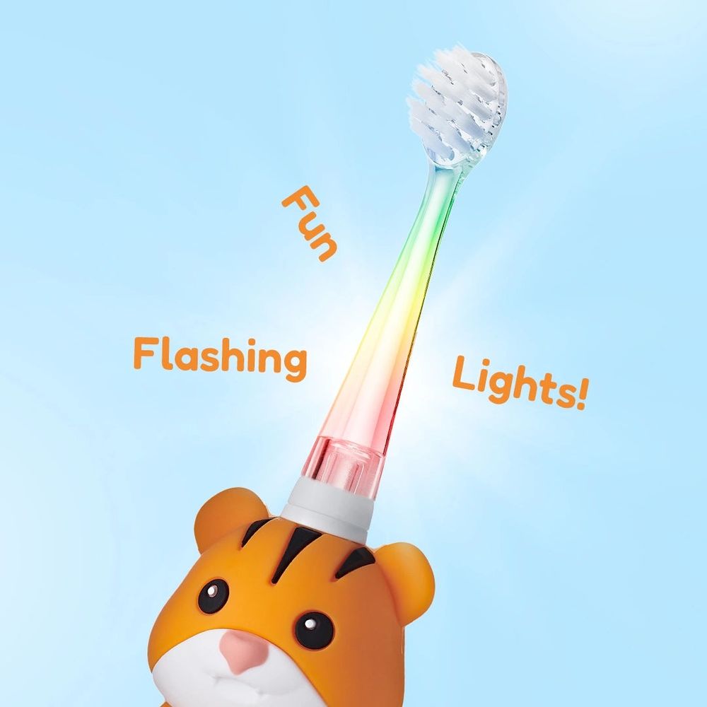 Brush-Baby Dječija punjiva električna četkica WildOnes - Tigar slika 7
