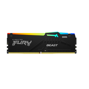 Kingston KF552C40BBA-16 DDR5 16GB 5200MHz [FURY BEAST RGB], Non-ECC UDIMM, CL40 1.25V, 288-Pin 1Rx8, w/RGB Heatsink