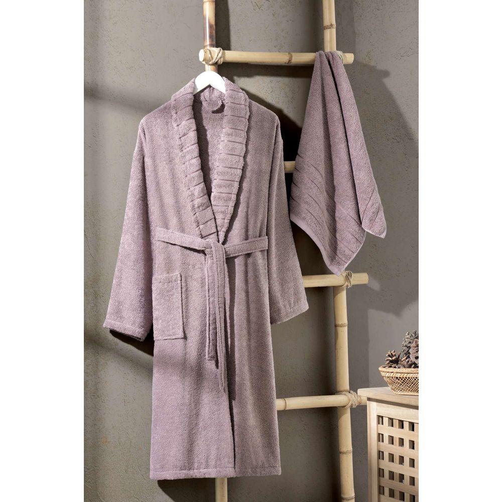 Set Bademantila Carla, boja: šljivova slika 1