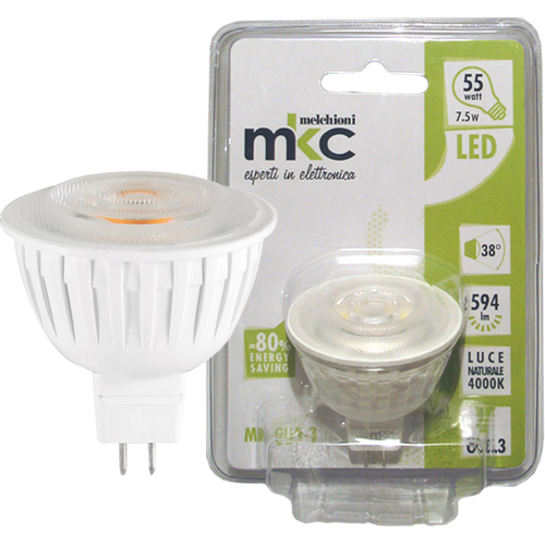 MKC Sijalica, LED 7.5W, 4000K,12V DC, prirodno bijela svjetlost - LED MR1638 GU5.3/7.5W-N slika 1