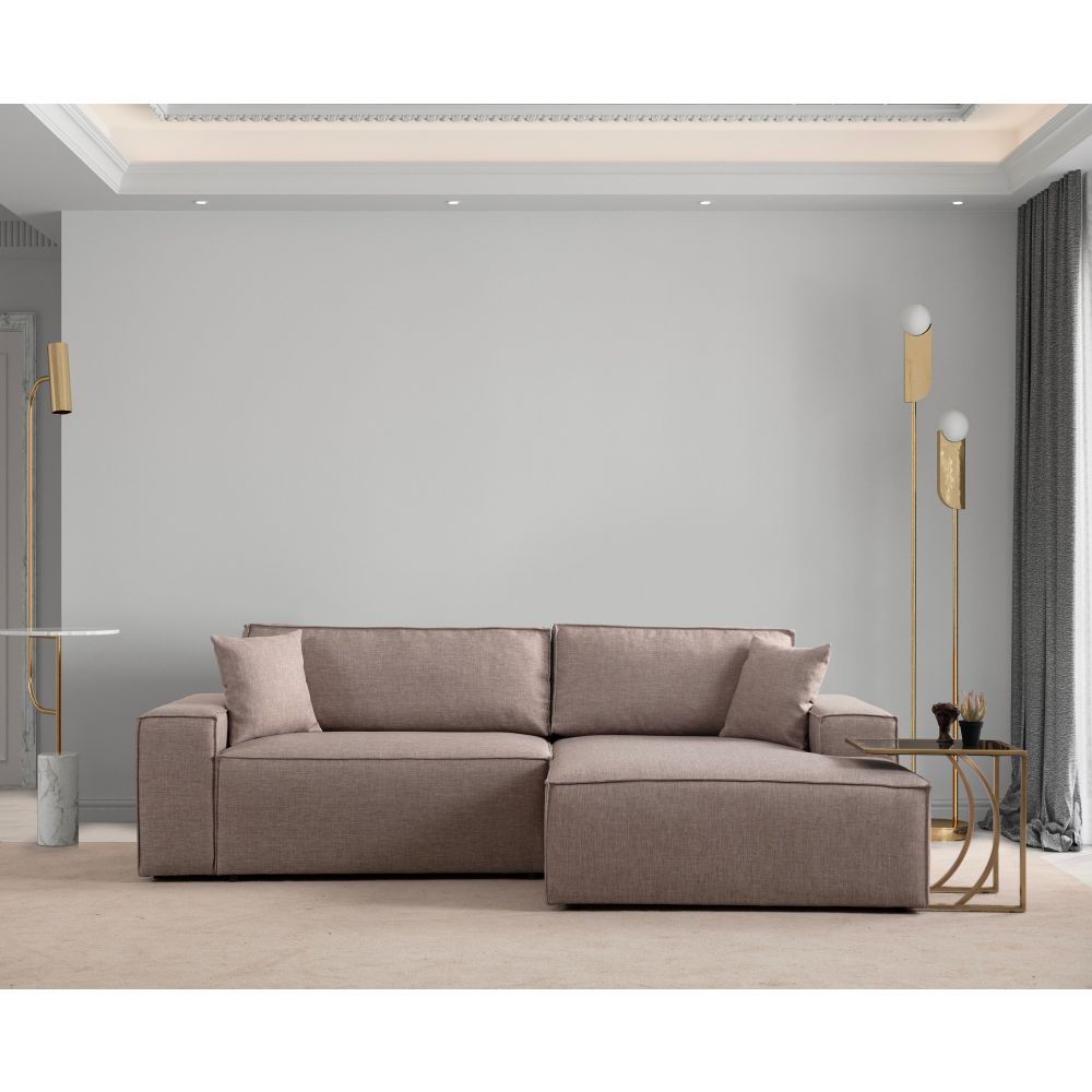 Pırlo Kutni Sofa na Razvlačenje - Smeđa slika 2