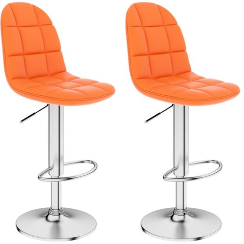 Barski stolci od umjetne kože 2 kom narančasti slika 1