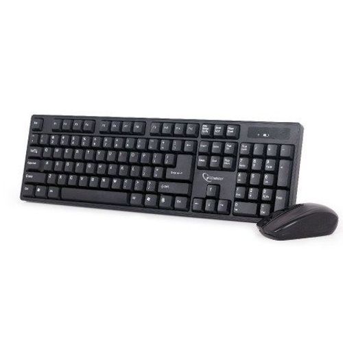 KBS-W-01 Gembird 2.4 GHz Slim Bezicni mis + tastatura US layout black slika 1