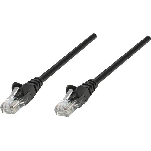 Intellinet 735209 RJ45 mrežni kabel, Patch kabel cat 6 S/FTP 0.50 m crna pozlaćeni kontakti 1 St. slika 1