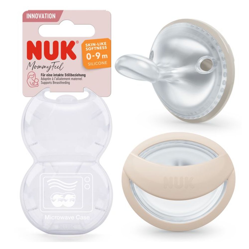 NUK Duda varalica MommyFeel 0-9mj 2kom, Siva slika 1