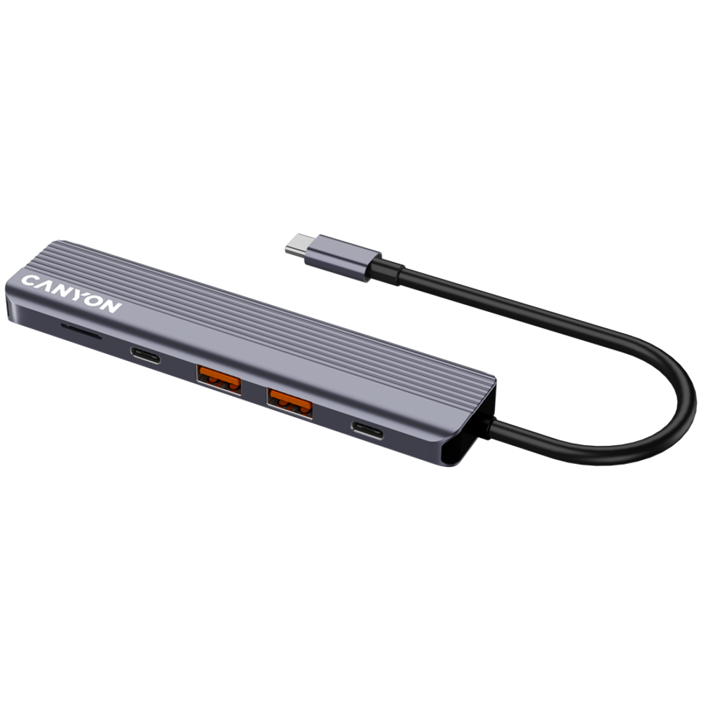 CANYON hub DS-17 6in1 4k USB-C Sivi slika 5
