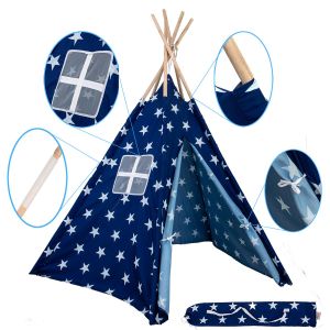Enero Toys wigwam šator, plave zvjezdice