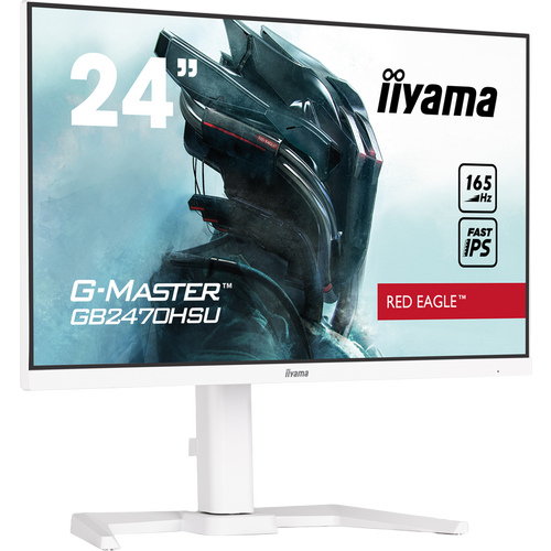 IIYAMA Monitor 24" ETE Fast IPS Gaming, G-Master Red Eagle, FreeSync Premium, 1920x1080@165Hz, 250cd/m², 1100:1, HDMI, DisplayPort, 0,8ms (MPRT), Speakers, USB-HUB (2x2.0), Black Tuner, 15cm Height Adj. Stand, White slika 3