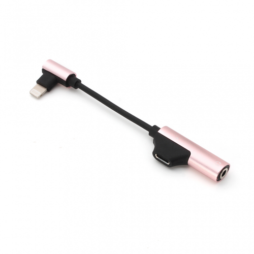Adapter za slusalice i punjenje IP-16 iPhone lightning roze slika 1