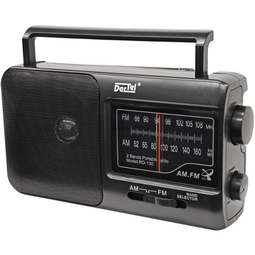 Dartel radio FM, AM, analogni, AC ili klasične baterije, crni RD-130 slika 2