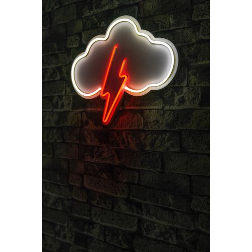 Wallity Ukrasna plastična LED rasvjeta, Thunder Storm - White, Red slika 1
