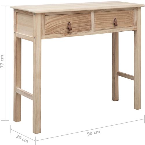 Konzolni stol prirodna boja 90 x 30 x 77 cm drveni slika 8