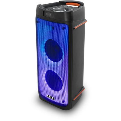 Party zvučnik s Bluetoothom, 6,5 mm utori za mikrofon i instrument za karaoke i LED svjetla. Ima veliku litijsku bateriju od 5000 mA / 7 V koja može ponuditi reprodukciju glazbe do 2,5 sata!