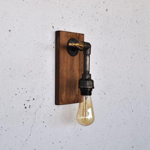 Pp175 Wooden
Black Wall Lamp slika 3