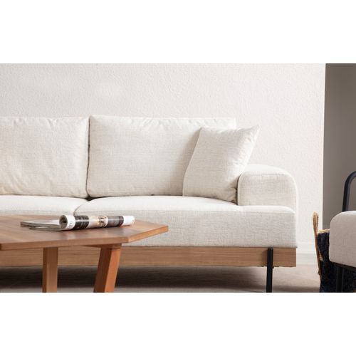 Atelier Del Sofa Trosjed, Eti Oak 3 Seater - White slika 3