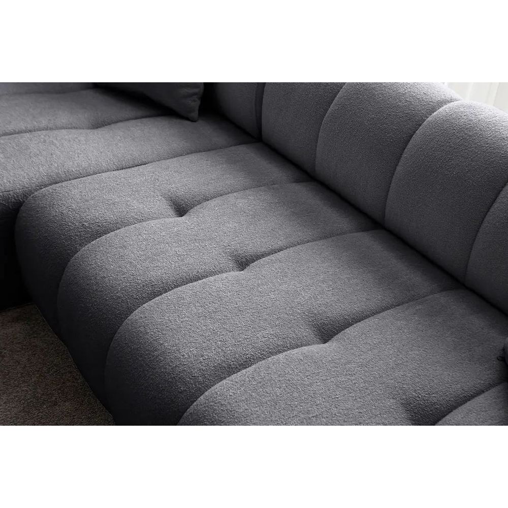 Ugaona Sofa Petra Lijeva - Tamno Siva slika 5