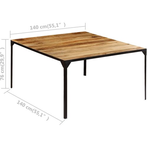 Blagovaonski stol od masivnog drva manga 140 x 140 x 76 cm slika 34
