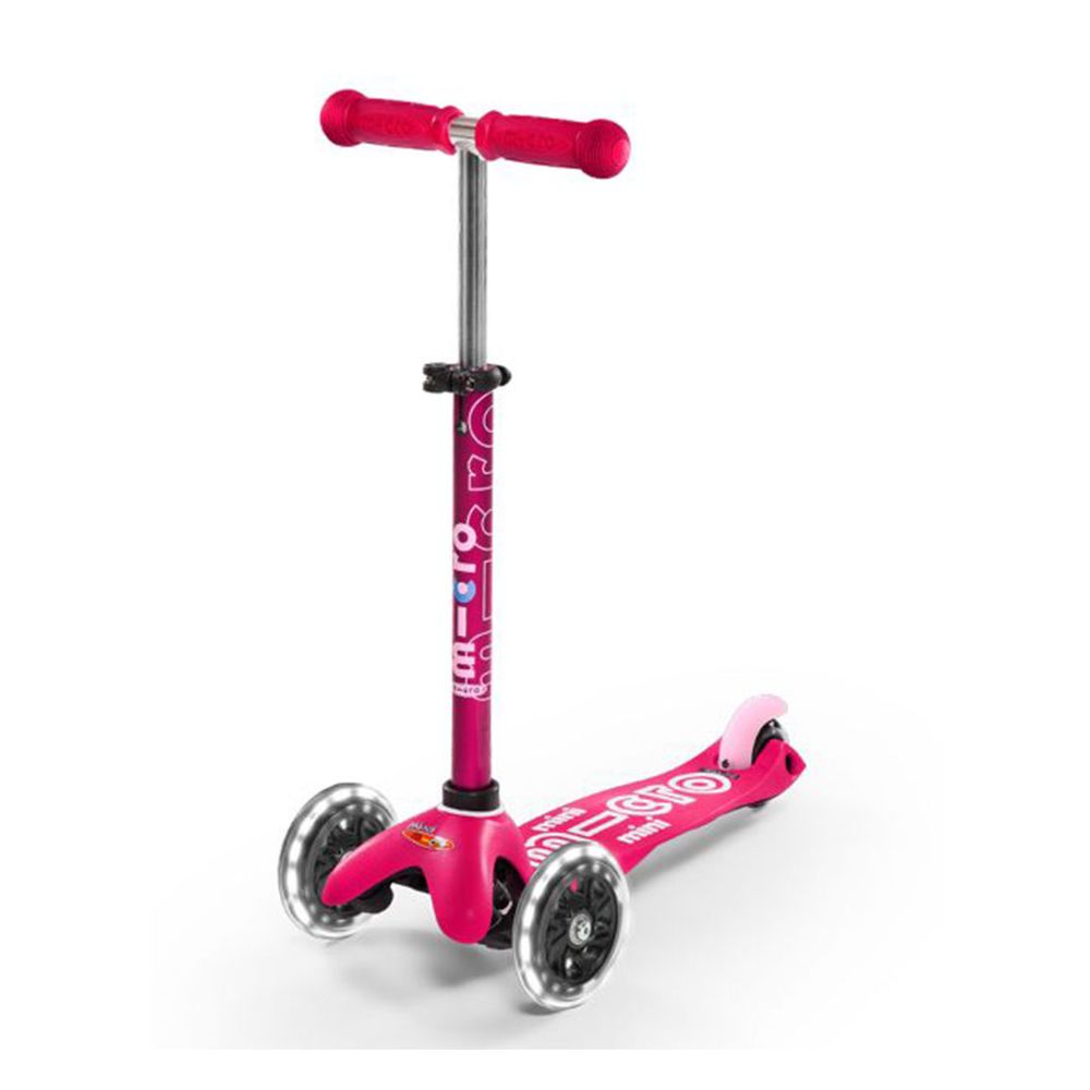 Micro Romobil Mini Deluxe LED, Pink slika 1