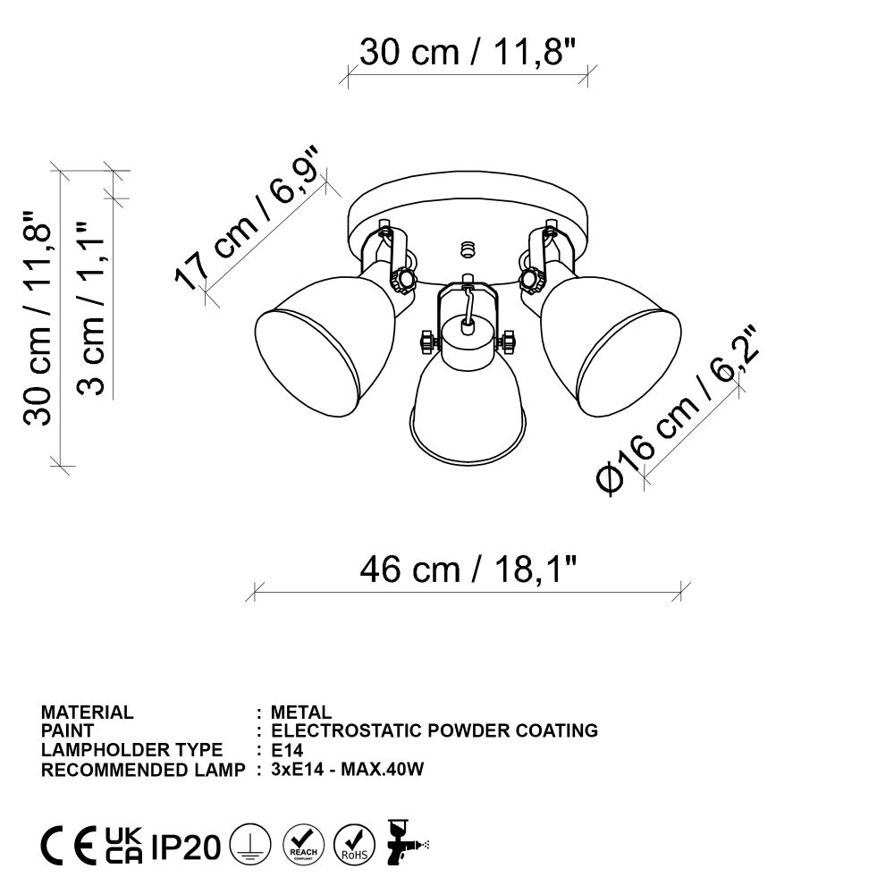 Luster Spotkafası – 13788 – Crna Boja slika 7