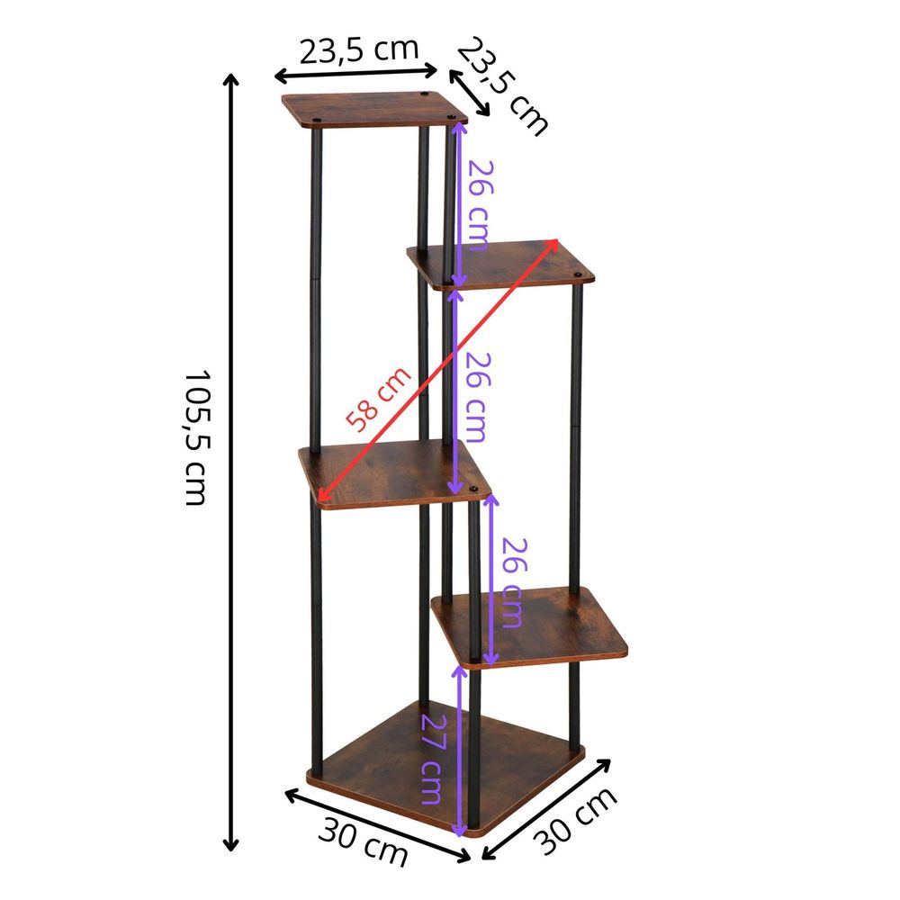 Ga0207 metalni stalak za cvijeće 106 cm slika 1