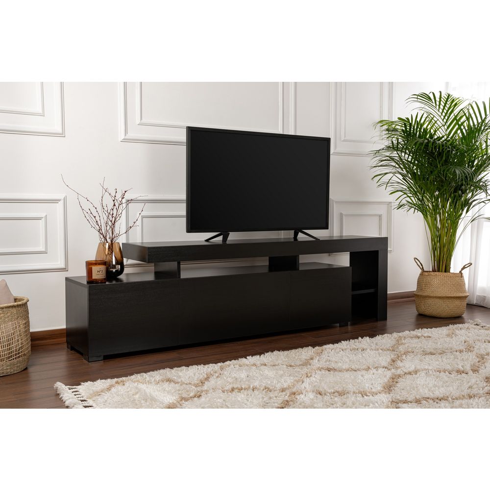 Beliz - Crni TV Stalak od Drva slika 3