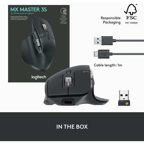 Bežični miš Logitech MX Master 3s Performance, grafitni slika 8