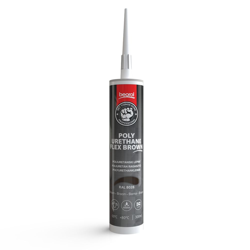 Beorol Polyurethane flex 300ml, lijepak, braon slika 1