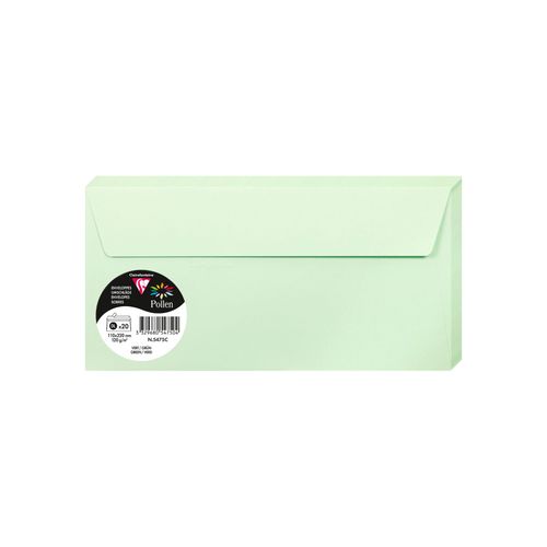 Clairefontaine kuverte Pollen 110x220mm 120gr green 1/20 slika 1