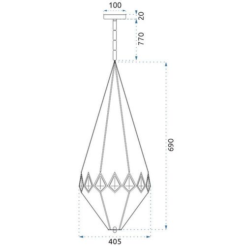 TOOLIGHT VISEĆA SVJETILJKA DIAMOND APP767-3CP slika 14