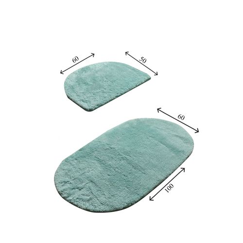 Colors of Oval - Mint Mint Bathmat Set (2 Pieces) slika 3